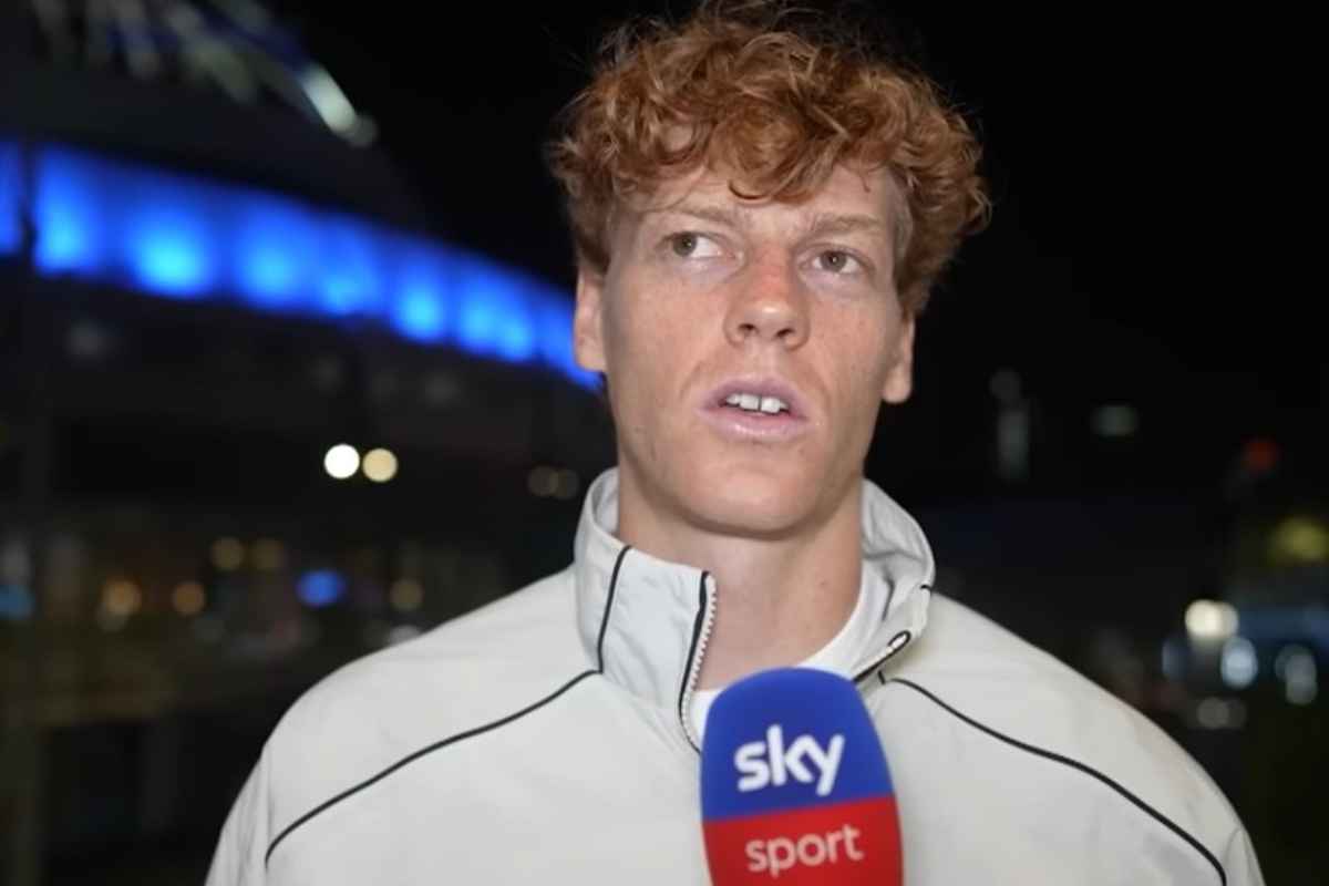 Jannik Sinner ai microfoni di Sky Sport